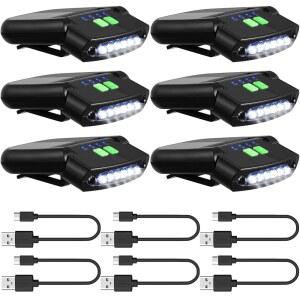 머더 LED 클립 온 캡 조명 USB 충전식 손전등 낚시 캠핑용 방수 초밝은 모자 헤드램프