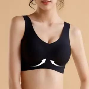 심리스브라 U넥 심리스 볼륨 브라 캡내장 노와이어 브래지어 3색 뽕브라