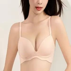 심리스브라 심리스 브라 노와이어 햄라인 볼륨 패드 브라렛 뽕브라