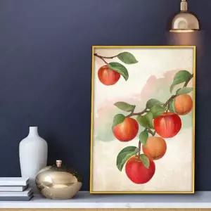 사과 풍수 그림 액자 부자되는 A3goldAL1 사과 사과그림