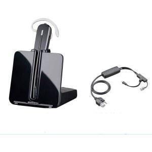 Plantronics-CS540 컨버터블 무선 헤드셋, EHS 케이블 APP-51, 폴리콤 전화 시스템용 번들