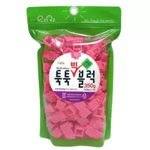 이지툭툭 빅블럭 350g 리필_진분홍 장난감 블록 만들기 조립 취미 용품 어린이 조립용 미니