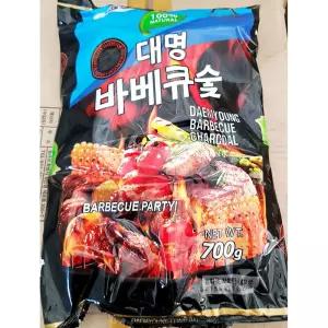 대명 장터 바베큐숯 700gX20개장작 바비큐 불구이용숯 캠핑 고기용 바베큐 캠핑용