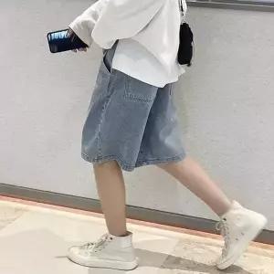 [RIZPICK]빈티지 남성 루즈핏 반바지 데일리룩 데님팬츠