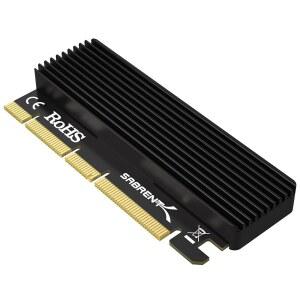 Sabrent NVMe M.2 SSD - PCIe 알루미늄 X16/X8/X4 포함(EC-PCIE) 방열판 카드