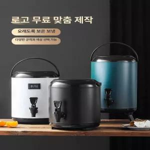 대용량 스테인리스 보온 음료통 업소용 밀크티 두유 아침 티통