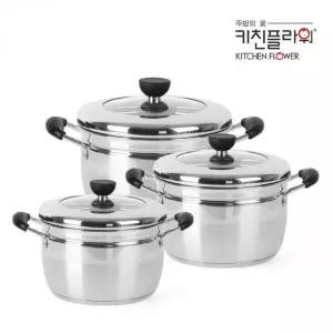 [RIZPICK]스테인레스 찜냄비 20cm 22cm 26cm 3중