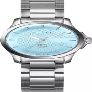 Gucci G-Timeless 시계 청록색 디자인 스테인리스 사파이어 쿼츠 1.1인치(27mm) 스위스 YA1265051 여성용