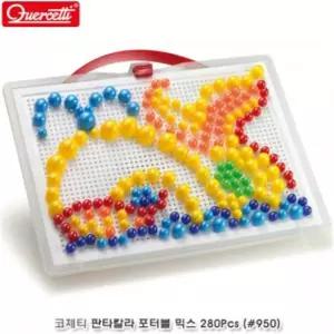 판타칼라 포터블믹스 280P (950)소근육발달교구 단추블럭 보드 창의력완구 어린이 선물용 패턴 디자인 그림