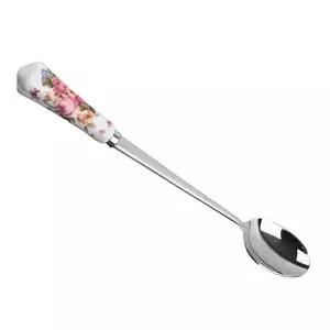 [콩심팥심]유럽풍 허니문 로즈 도자기핸들 커피 티스푼-소 홈카페 요거트
