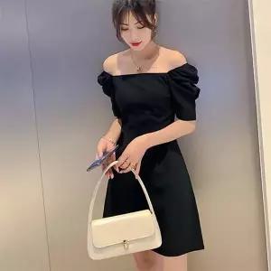 [하프클럽/]퍼프 소매 미니 원피스 데일리 원피스
