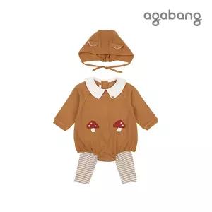 [보리보리/아가방]제리바디수트세트(모자)(CAMEL)_01Q52790122