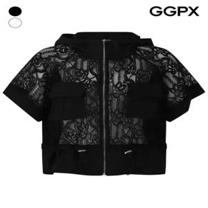 GGPX허리 스토퍼 스트링 레이스 후드 점퍼 GQ4JP009F