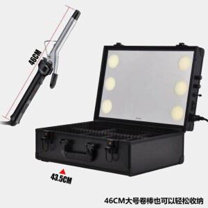 조명 메이크업 박스 LED 모카 거울달린 화장대 하루 전문가용 케이스 파우치