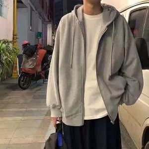 [하프클럽/]기모 후드집업 남녀공용 오버핏 겨울 후드자켓 2색