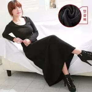 [하프클럽/]BS 안감퍼 롱원피스 SD-6883