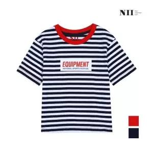 [NII] 아동 넥배색 스트라이프 티셔츠_2NNKARUM3451 3440506