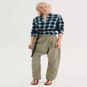 자라 ZARA DRP PNT 16 - 크림/카키 8101/210/071 27C393 23U750