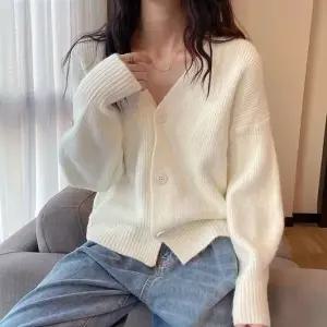 [하프클럽/]6컬러 브이넥 파스텔 골지 카디건 OSM-1006641