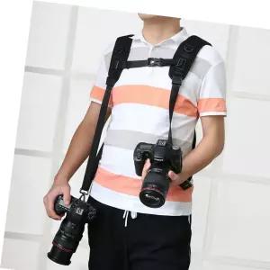 카메라 듀얼 조끼 벨트 DSLR 스트랩 숄더 더블 슬링