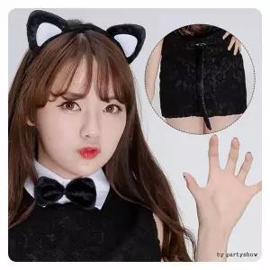 TBZ PWM-DK 고양이머리띠3종세트(화이트)