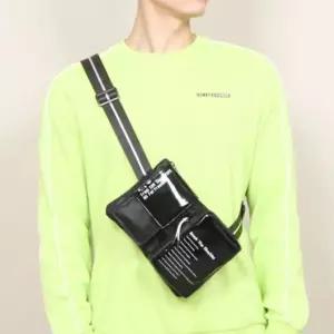 [하프클럽/]데일리 유행 슬링백 웨이스트백 패션 검정 바디백
