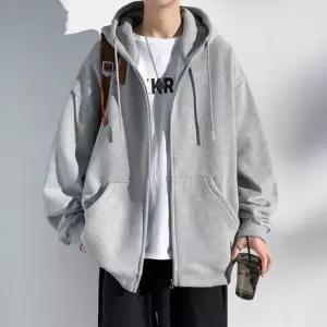 buyus  3컬러 남녀공용 루즈핏 커플 후드 집업 아우터 IS-JK38N  굿딜 브이숍 illo001