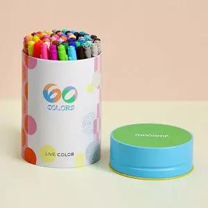 사인펜 세트 수성펜 필기구 어린이싸인펜 트윈 수성 컬러링 60색