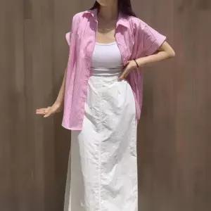 /신상오픈런 여성 스트라이프 롤업 소매 셔츠 블라우스