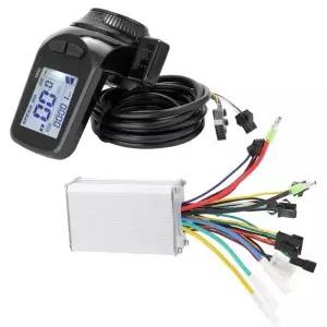 350W 모터 브러시리스 컨트롤러 LCD 디스플레이 패널 엄지 스로틀 전기 자전거 스쿠터 키트