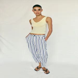 자라 ZARA 오프 숄더 티셔츠 - 파스텔 옐로우 2335/179/321 27C693 17C265