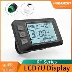 자전거 변환 키트용 Ebike KT-LCD7U 디스플레이 USB 포함 전압 24V 36V 48V 5 핀 방수 SM 플러그 호환