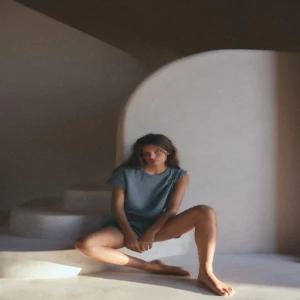 자라 ZARA 크롭 워싱 페이크 티셔츠 - 블루 3253/390/420 57U230 23C751