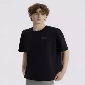 N265UTS909 세미오버핏 수피마 반팔 티셔츠 BLACK