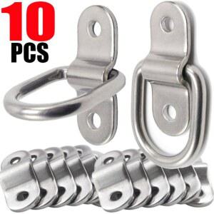 차량용 선정리 10 1Pcs 다운 앵커 후크 스테인레스 스틸 래싱 링로드 자동차 보트화물 트레일러 차량 RV 밴에