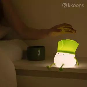 대파 캐릭터 실리콘 무드등 충전식 LED 조명등 수유등 수면등 취침등 신생아등 아이방 방등 LED등 국민등