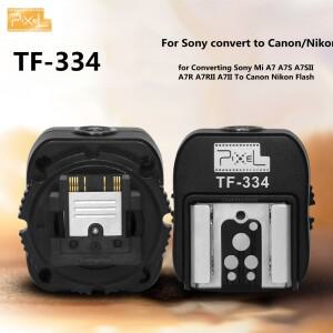 소니용 픽셀 TF-334 핫슈 어댑터 소니 미 A7 A7S A7SII 카메라 캐논 니콘 플래시로 변환