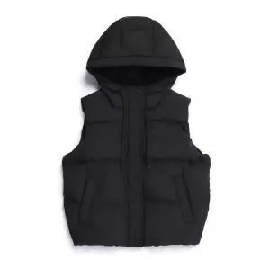 N254WDV940 여성 크라사 후디 덕다운 베스트 BLACK