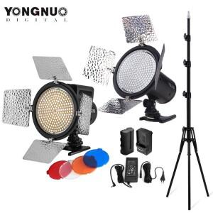 Yongnuo 2 색 LED 비디오 필 라이트 조명 DV DSLR 카메라 캐논 니콘 소니용 4 색 필터 YN-216 YN216 5500K