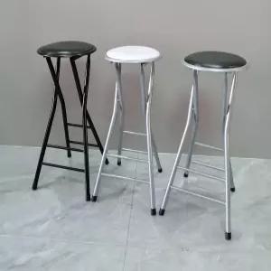 접이식 높은의자 카운터 홈바 심플한 스툴 카페 70cm 가정용 식탁의자 홈바의자 원형