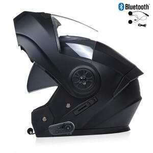 블루투스 남성용 오토바이 헬멧 용 풀 페이스 카스코 Man Motocross Kask Flip up Casque De Moto DOT Cert