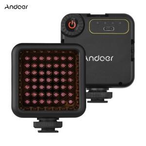 Andoer IR49S 미니 IR 야간 투시경 비디오 카메라 캠코더 용 적외선 사진 조명 내장 충전식 배터리