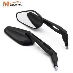 2Pcs Universial 오토바이 백미러 스쿠터 전자 자전거 핸들 바 후면보기 사이드 Electromobile 뒷면 접이식