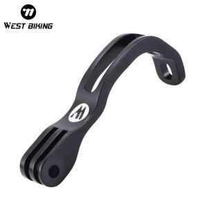 WEST BIKING 전면 포크 라이트 거치대 조절식 알루미늄 합금 브래킷, 고프로 스포츠 카메라 램프 마운트 스