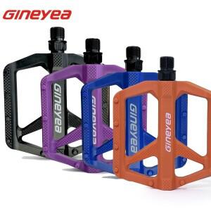 Gineyea 나일론 자전거 페달, 경량 DU 베어링 미끄럼 방지 대형 플랫폼 도로 MTB 액세서리.