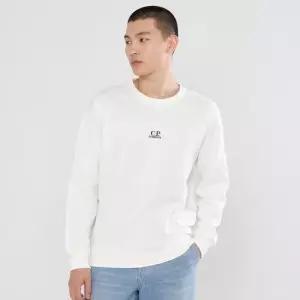 CP컴퍼니 Light Fleece Logo Sweatshirt 16CMSS162A 002246G 103) 라이트 플리스 로고 멘투맨)