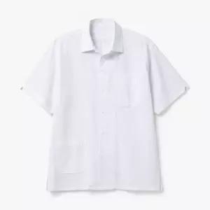 Camp Shirt D - White Cotton Handkerchief 24S1A004-OR015-SV068) 캠프 셔츠 코튼 행커치프)