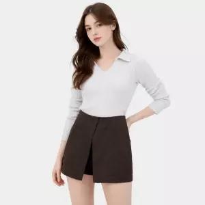 MSGM 개버딘 코튼 랩 쇼츠 3641MDB06X 247105 30)
