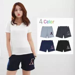 숏팬츠 여성트레이닝팬츠 밴딩바지 빅사이즈 면 런닝
