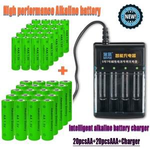 충전식  배터리 1.5V 고성능 AA 컴퓨터 시계 라디오 비디오 게임 디지털 용 스마트 충전기